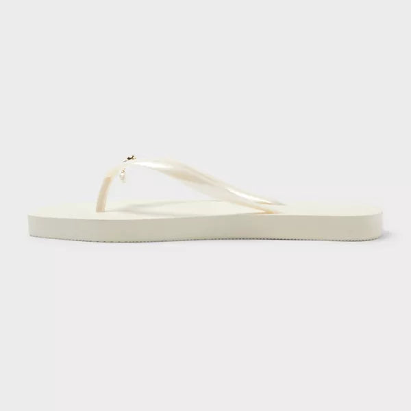 Women's Palmer with Charm Square Toe Flip Flops - Shade & Shore