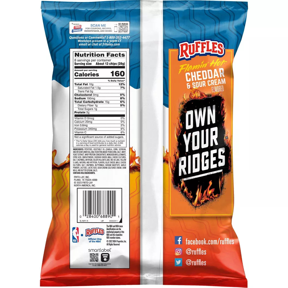 Flamin' Hot Cheddar Sour Cream Potato Chips