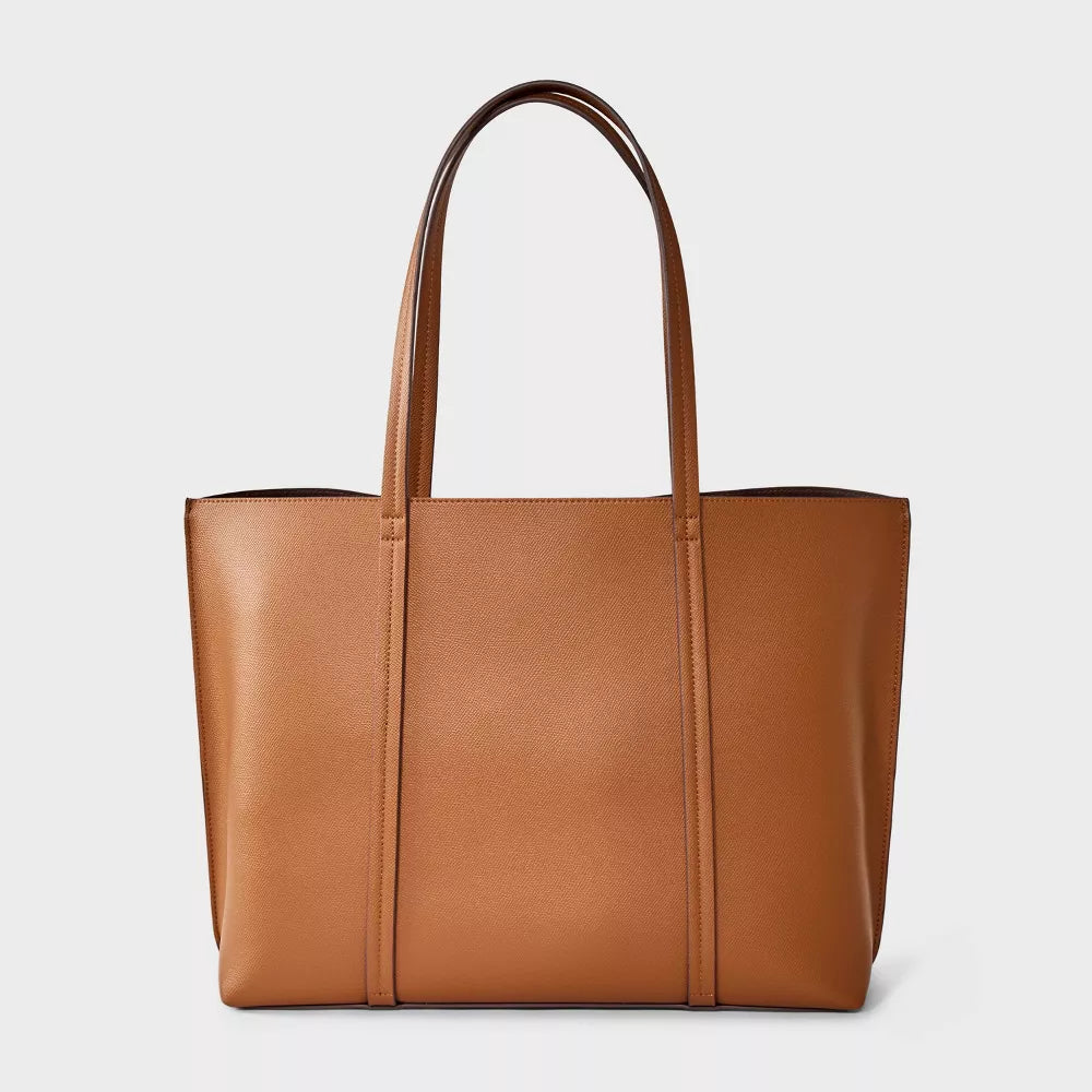 Triple Compartment Work Tote Handbag