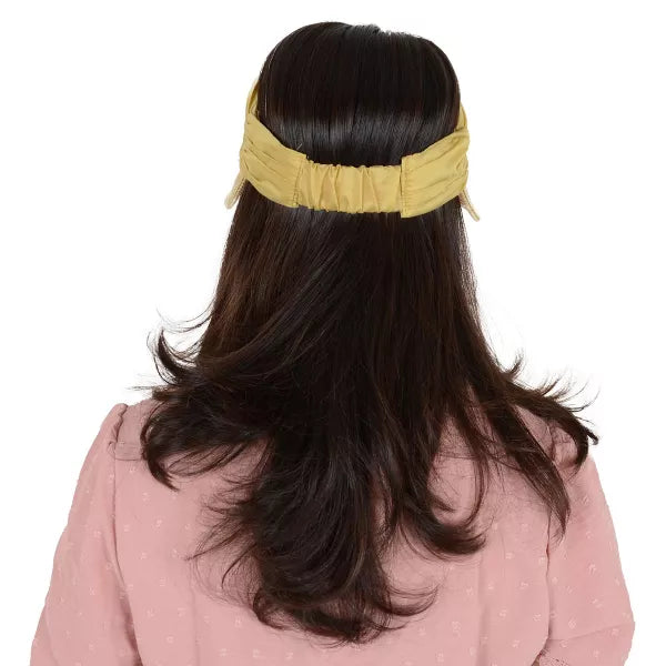 Womens Straw Sun Visor Wide Brim Adjustable Elastic Band Lightweight Summer Hat