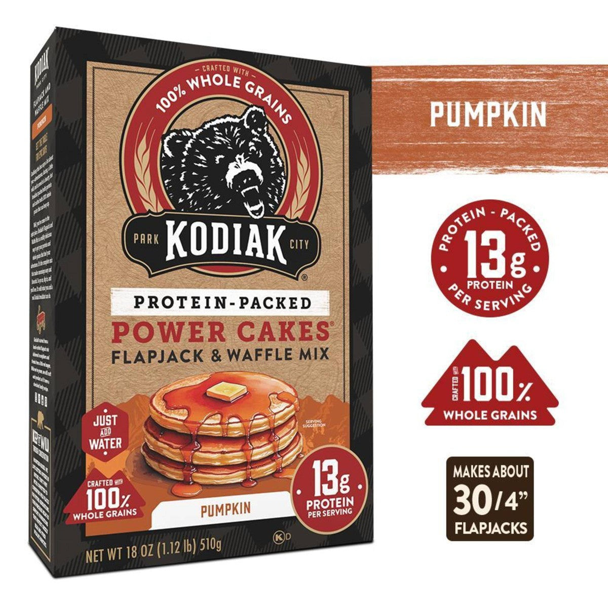 Kodiak Power Cakes Pumpkin - 18 oz imagen 4 #sabor_Pumpkin - 18 oz