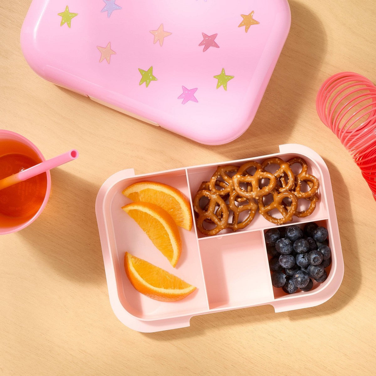 Lonchera bento Pillowfort Pink con 4 compartimentos