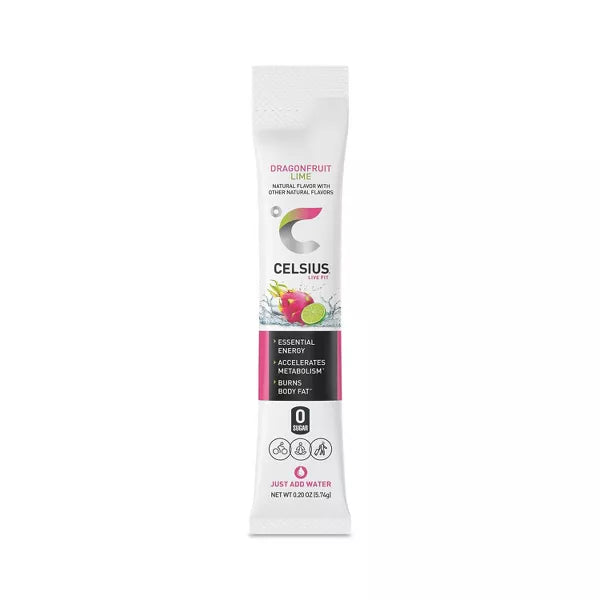 Celsius Dragonfruit Lime Powder Sticks 14 pk
