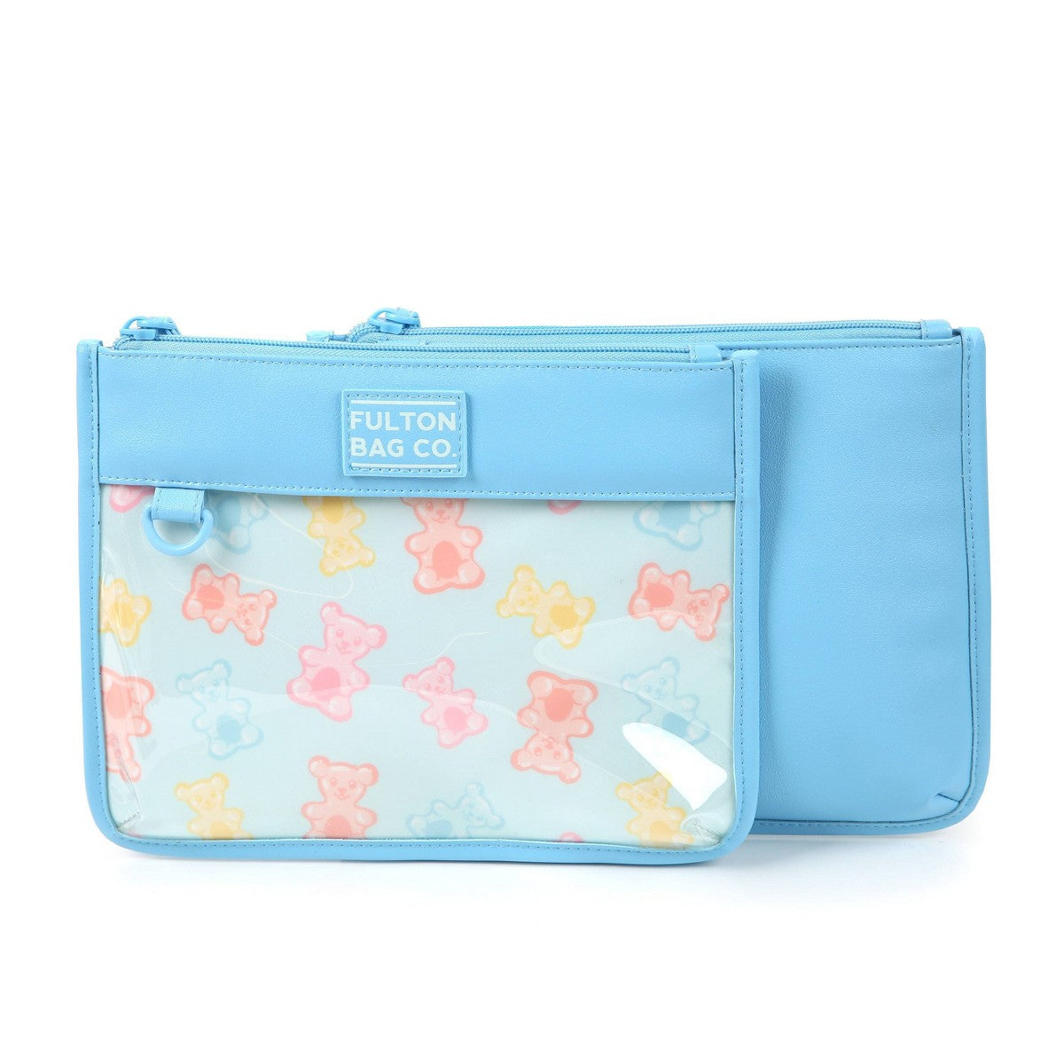 Detalle de las bolsas térmicas Fulton Bag Co. en color azul con cierre y wristlet #color_FBC Blue