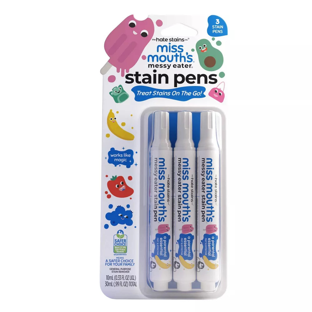 Miss Mouth’s Messy Eater Stain Treater Pen 3pk pluma quitamanchas portátil para ropa