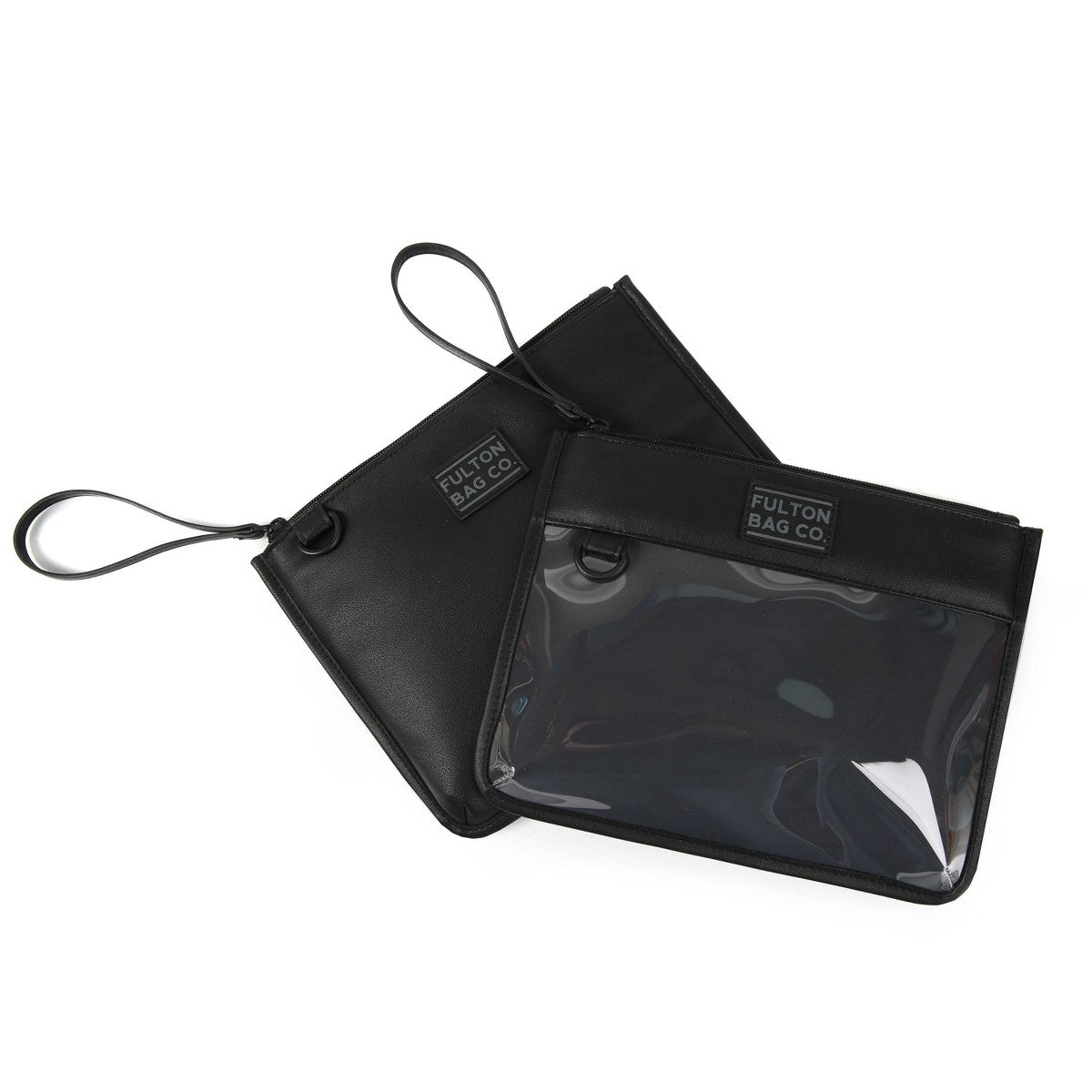 Detalle de las bolsas térmicas Fulton Bag Co. en color negro con cierre y wristlet #color_FBC Black
