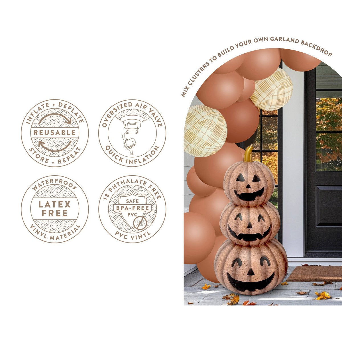 Pumpkin Stack reutilizable MINNIDIP en PVC detalle de producto