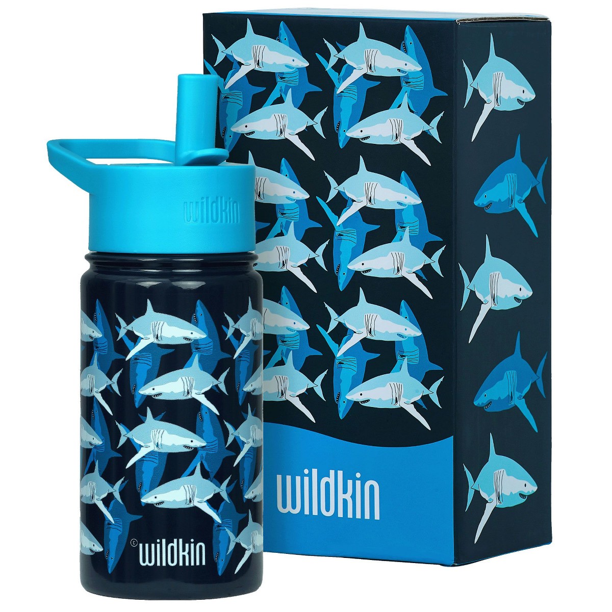 Botella térmica infantil Wildkin 14 oz diseño Sharks #color_WIK Sharks