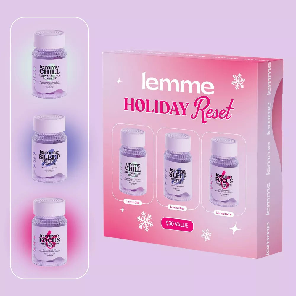 Lemme Holiday Reset Mini's Set - Sleep Chill Focus - 3ct