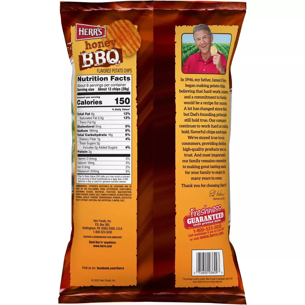 Honey BBQ Ripple Potato Chips