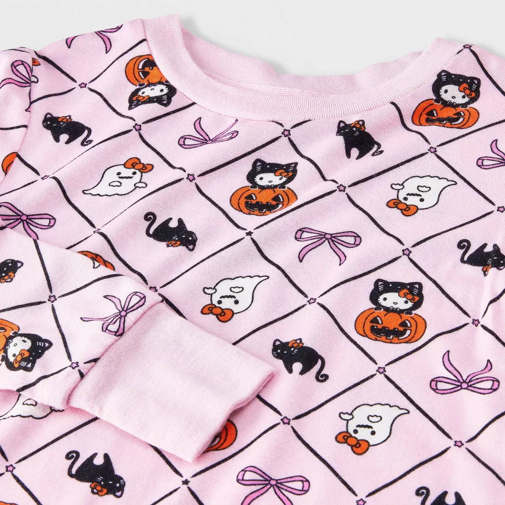 Baby Girls' Halloween 2pc Hello Kitty Viscose Snug Fit Pajama Set