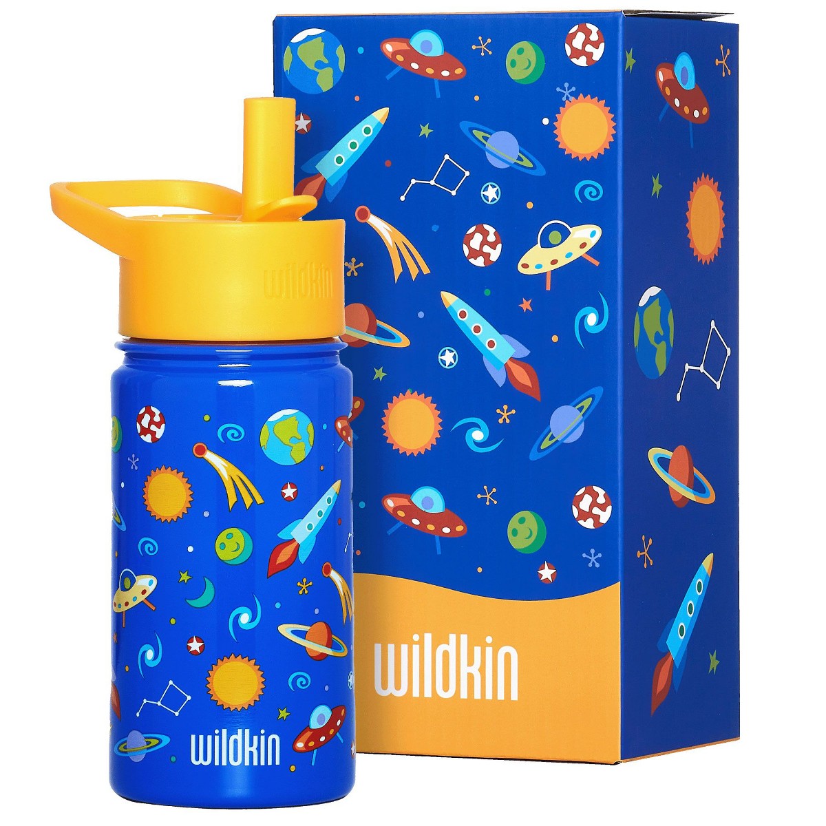 Botella térmica infantil Wildkin 14 oz diseño Out of This World #color_WIK Out of This World