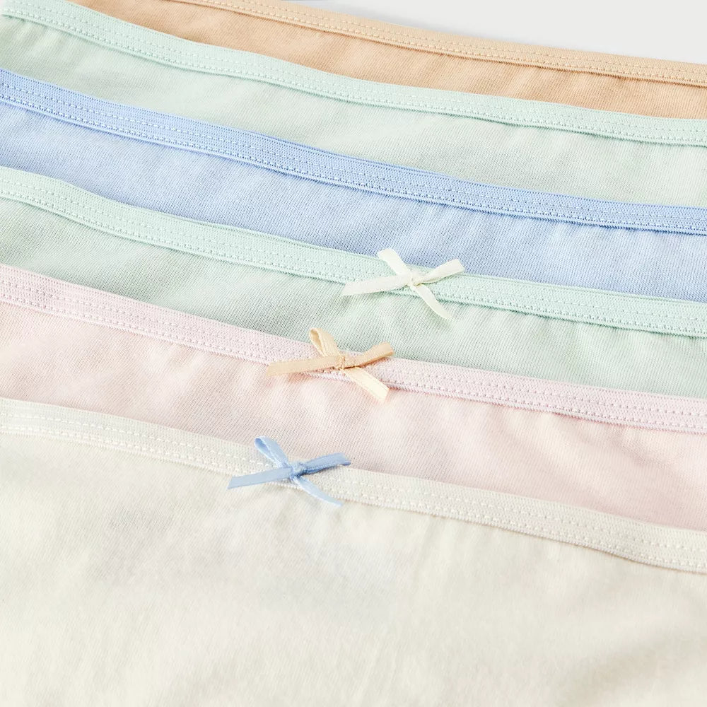 Girls' 10pk Solid Cotton Briefs