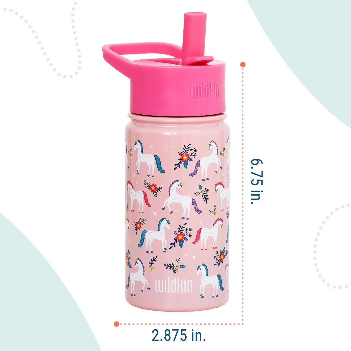Termo Wildkin 14 oz para niños diseño Magical Unicorns, características #color_WIK Magical Unicorns