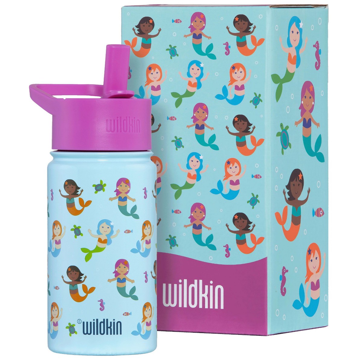 Botella térmica infantil Wildkin 14 oz diseño Mermaids #color_WIK Mermaids