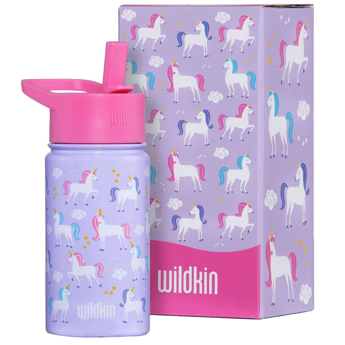 Botella térmica infantil Wildkin 14 oz diseño Unicorn #color_WIK Unicorn