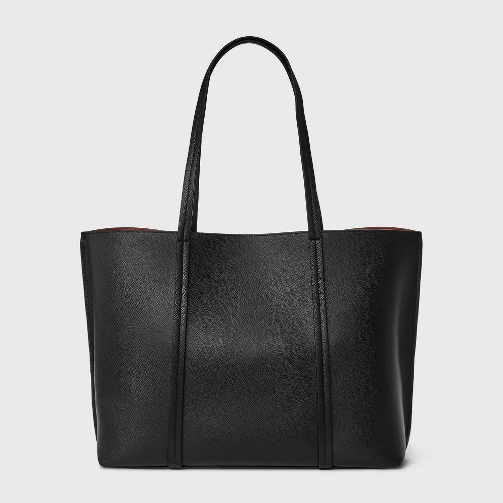 Triple Compartment Work Tote Handbag