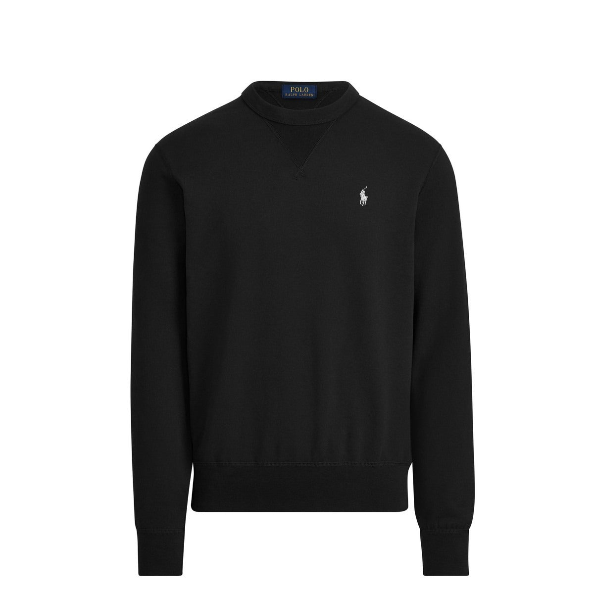 Men's Fleece Crewneck - Classic Pony White