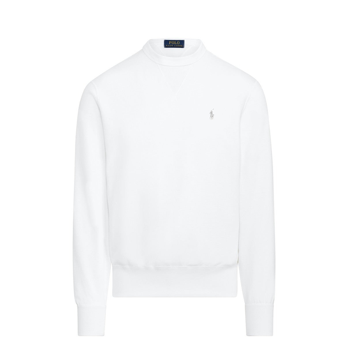 Men's Fleece Crewneck - Classic Pony White