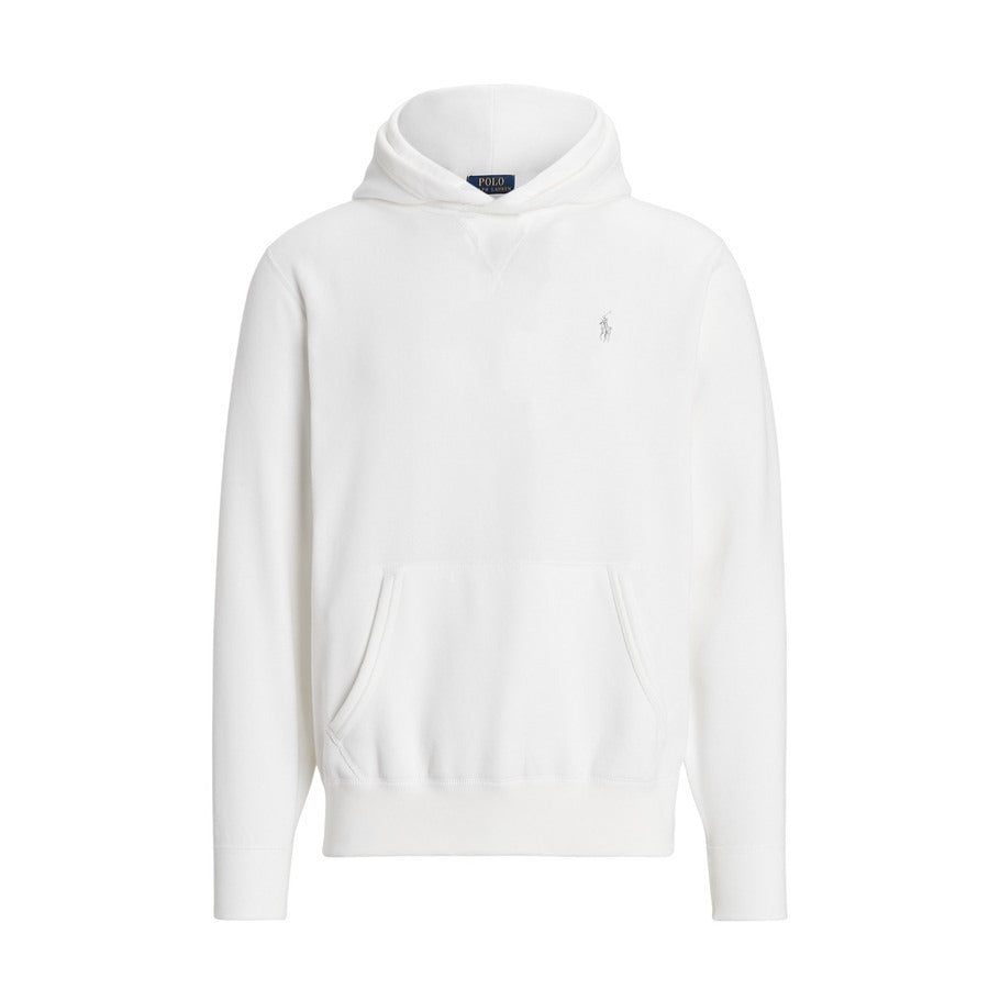 Men's Fleece Crewneck - Classic Pony White