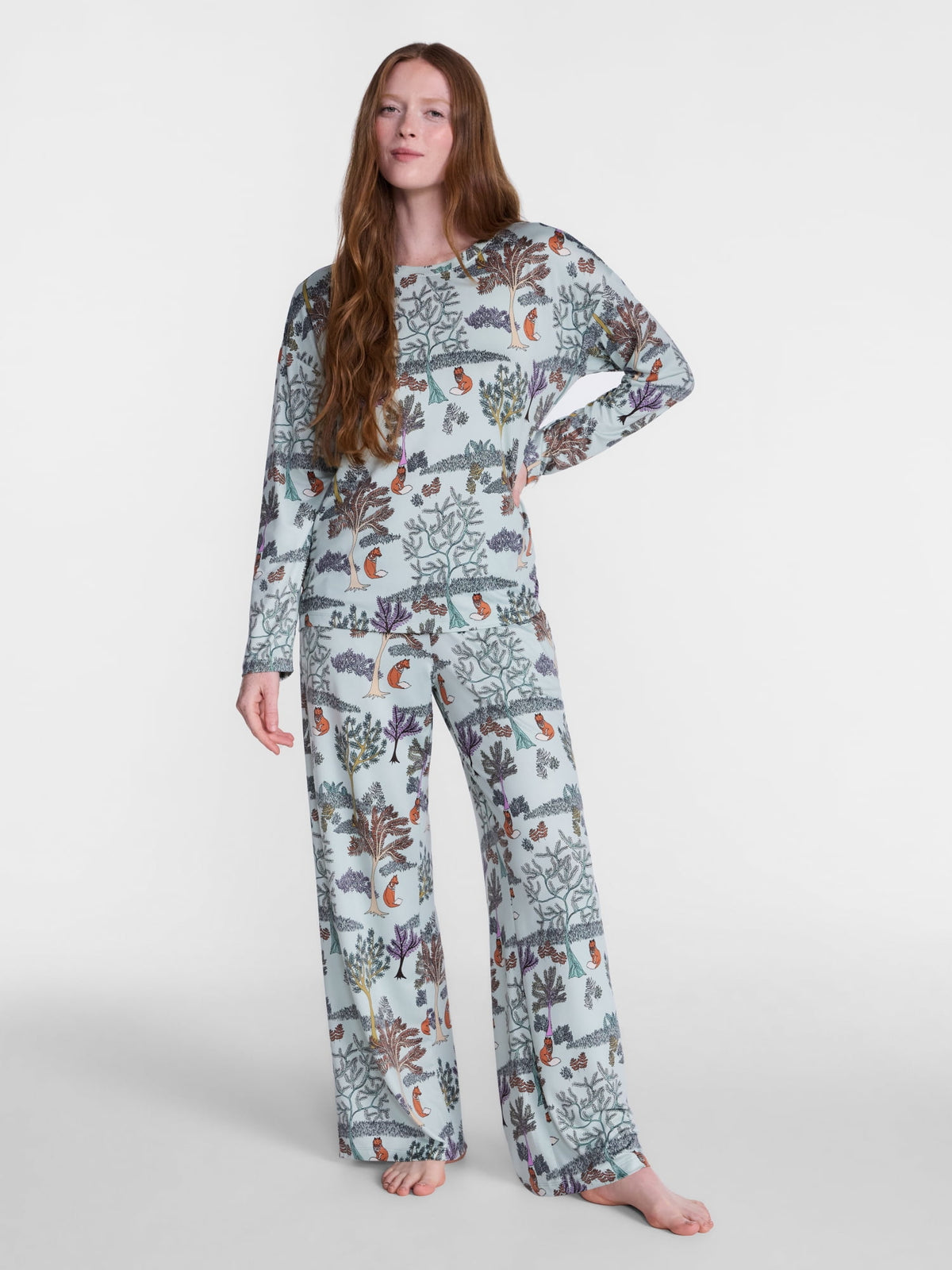 Joyspun Dreamy Soft Collection para mujer, JOS SOFT MINT, vista principal de conjunto de pijama de dos piezas #color_JOS SOFT MINT