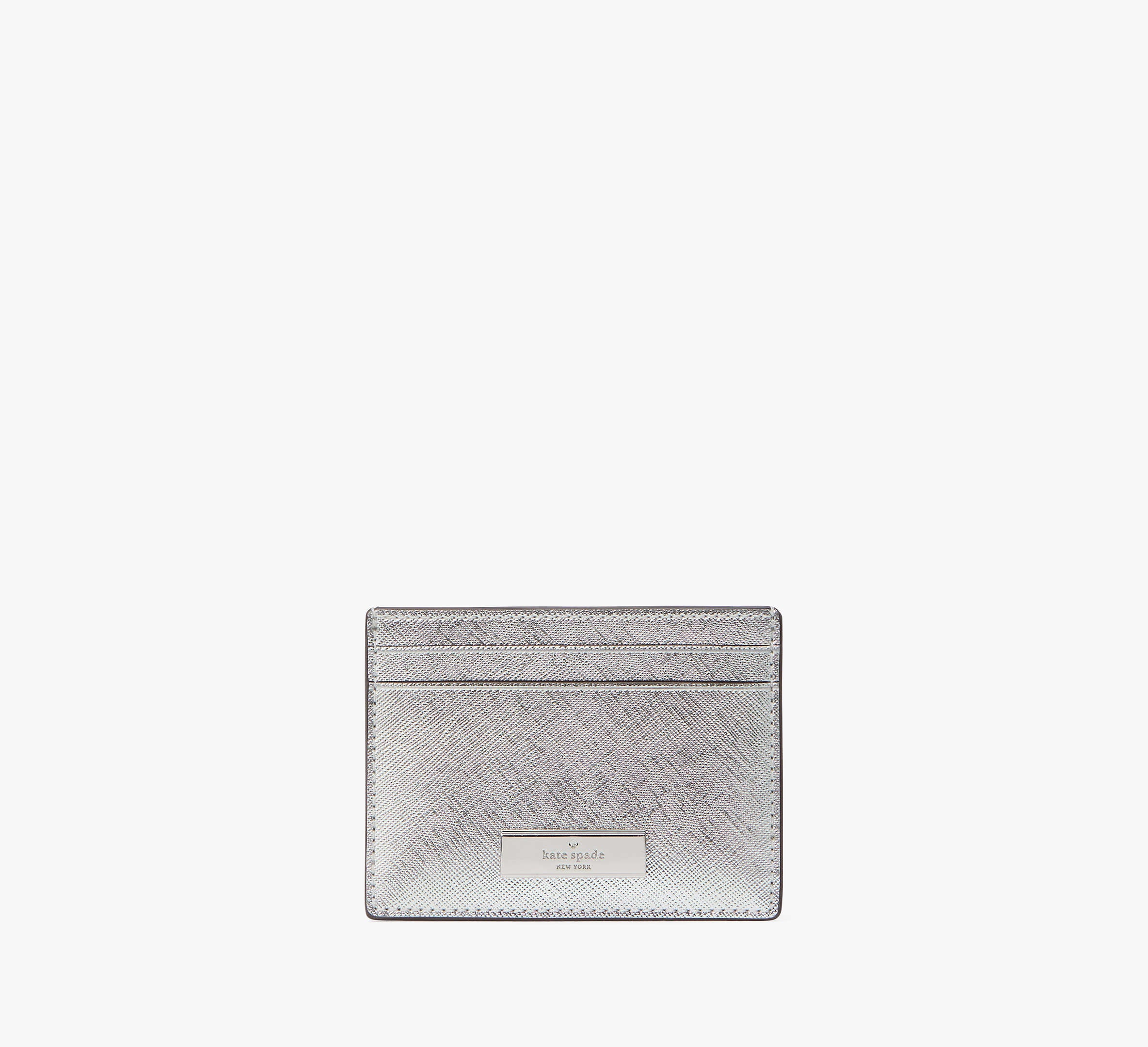 Kenzie Boxed Metallic Small Cardholder - Lunar Light