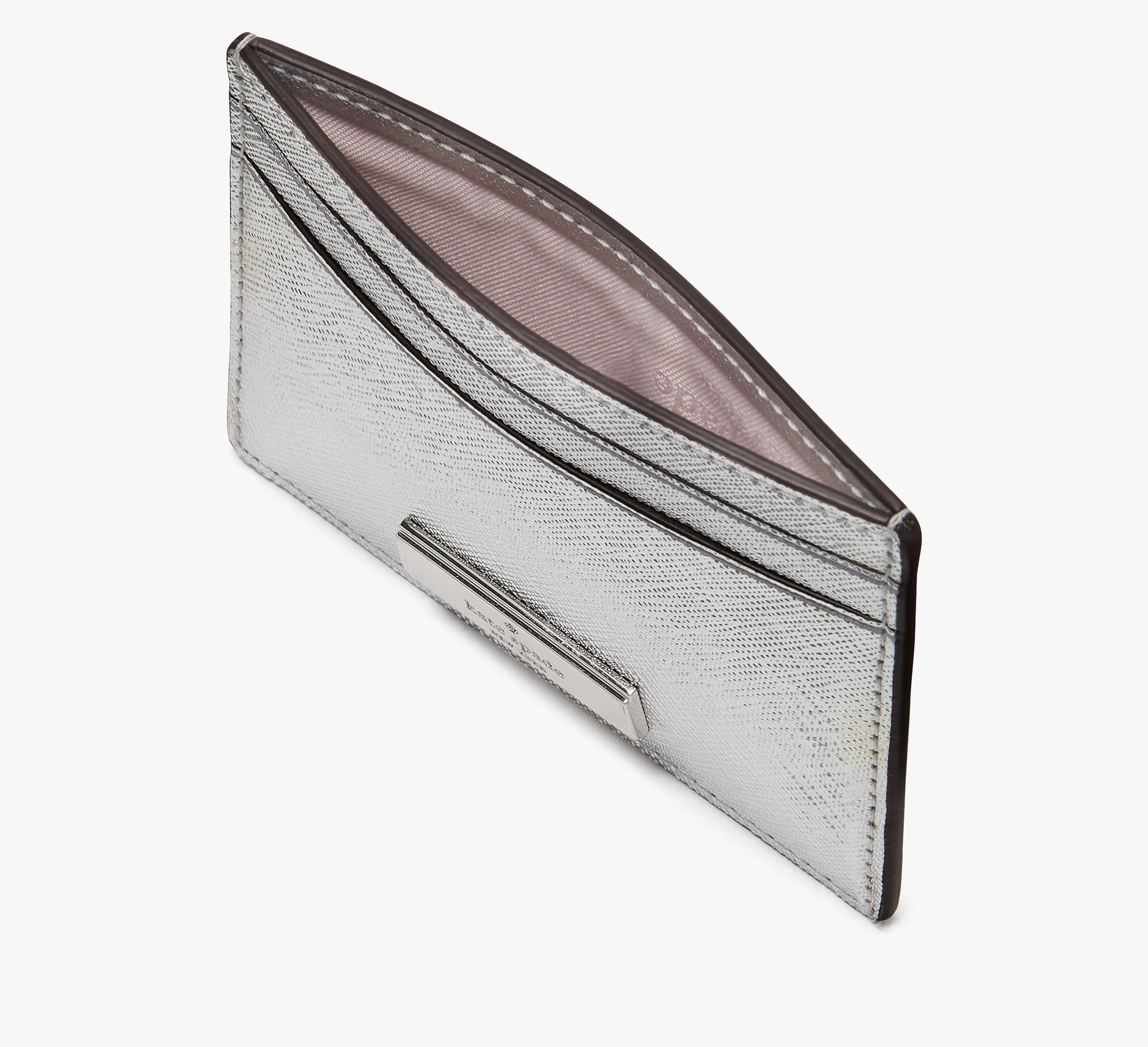 Kenzie Boxed Metallic Small Cardholder - Lunar Light