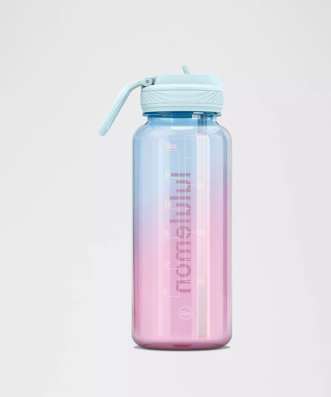 Botella deportiva Lululemon con popote y diseño transparente #color_LL Foam Cloud/Candy Cloud/Pink Pearl