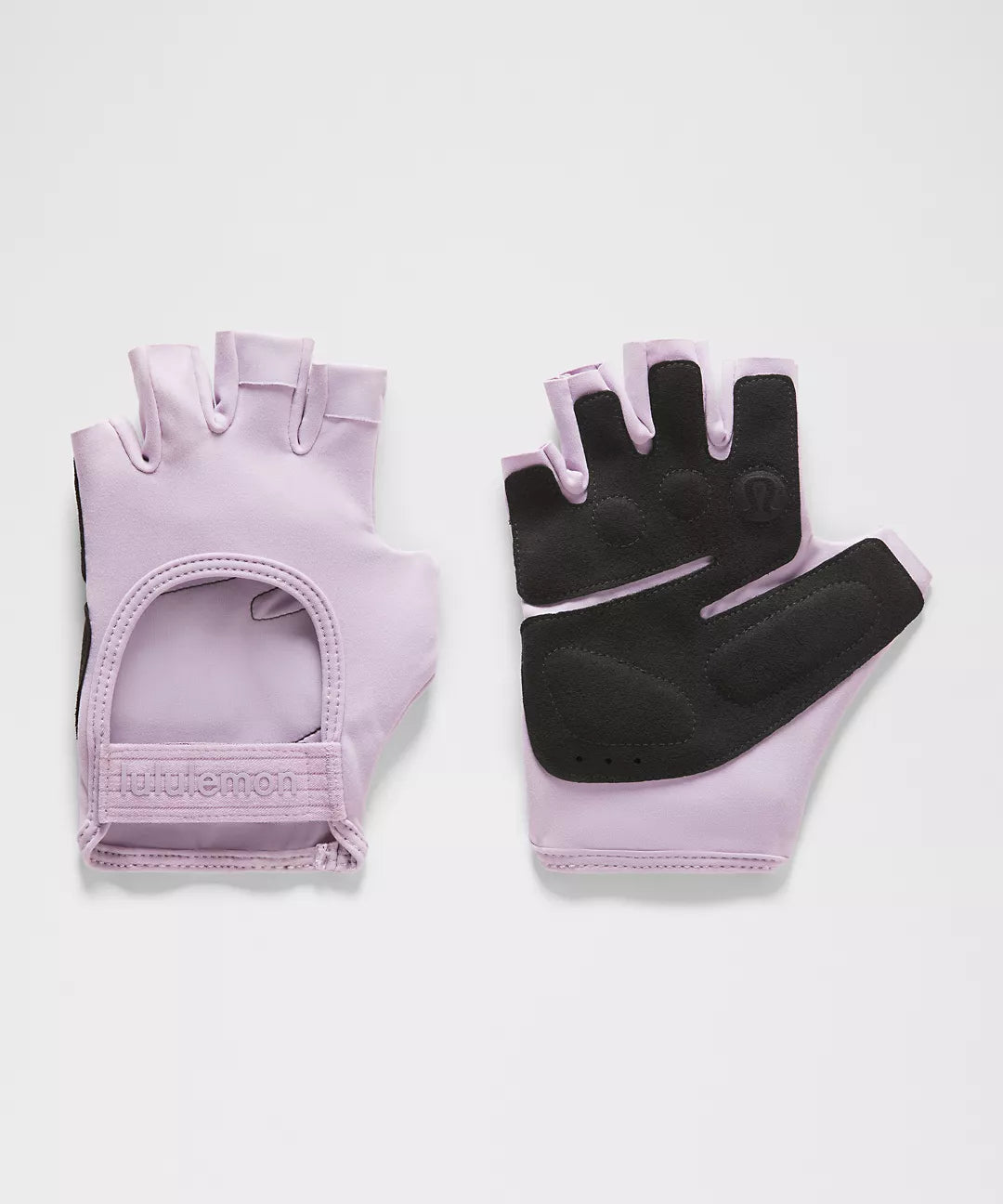 Lululemon Wunder Train Padded Gloves guantes de entrenamiento unisex color lilac play black #color_LL Lilac Play/Black