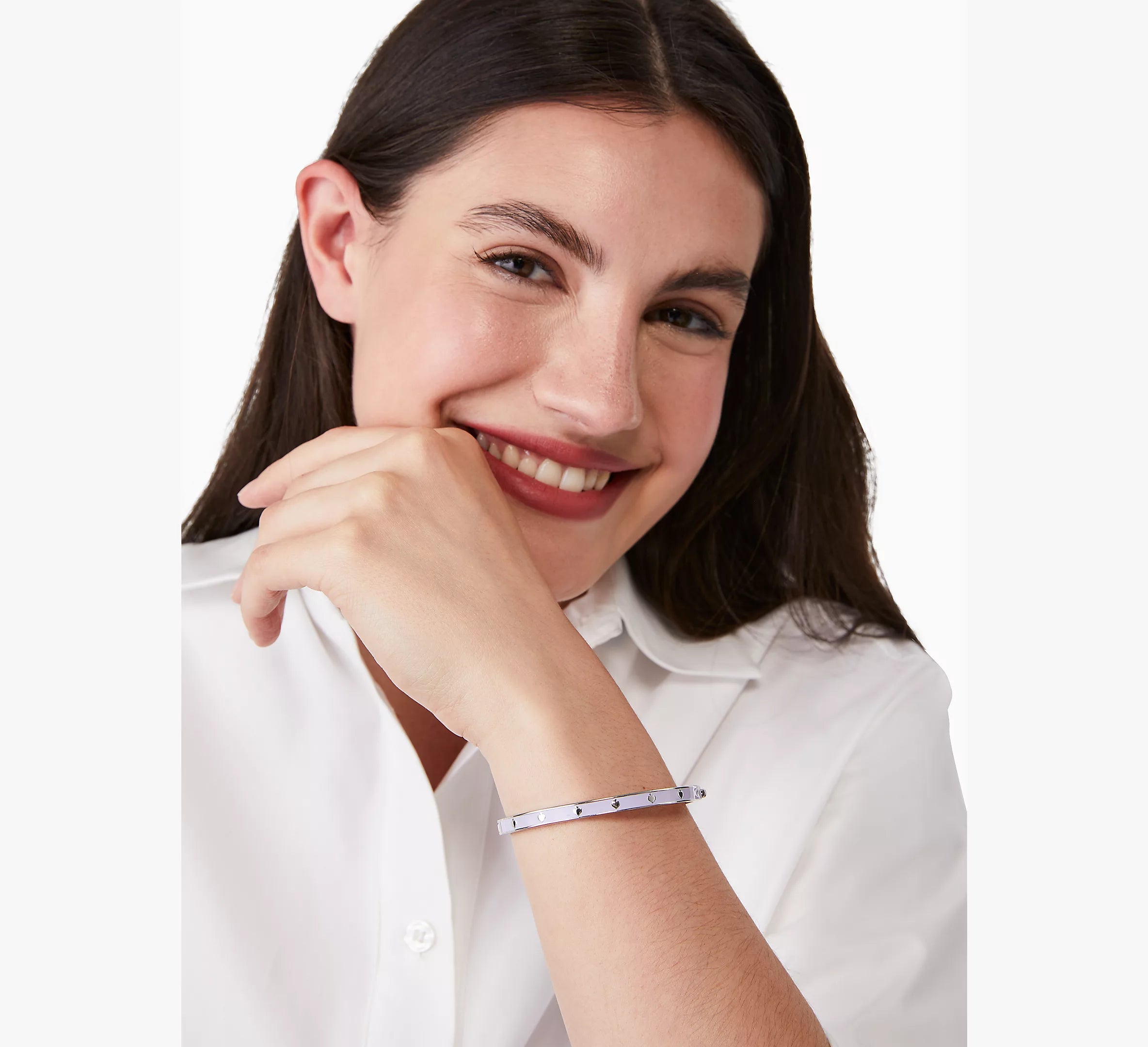 Spot The Spade Enamel Hinged Bangle