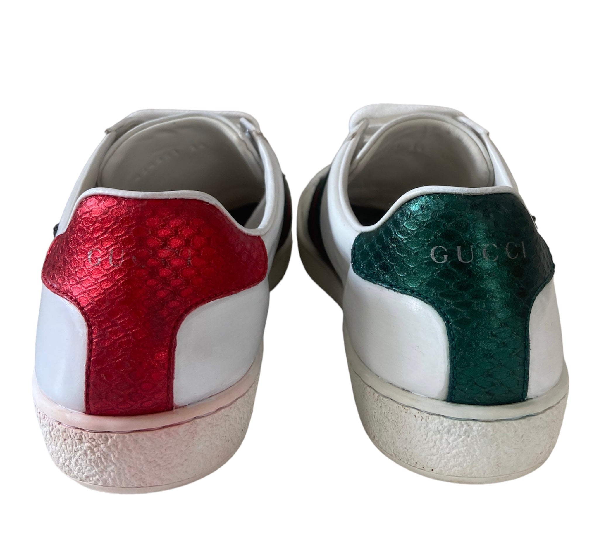 Zapatillas Ace Gucci de piel con parche de flecha