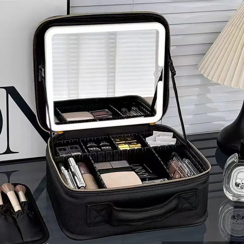 Bolsa de Maquillaje con Espejo Led Travel Size