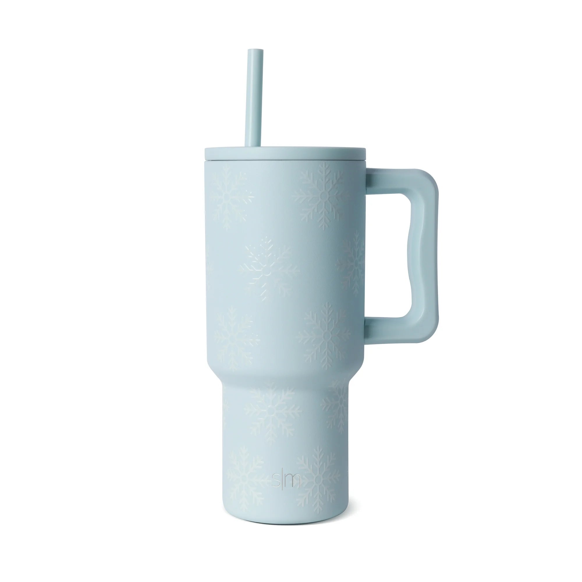 Simple Modern 30 fl oz Insulated Stainless Steel Trek Tumbler with Straw Lid - Snowflake