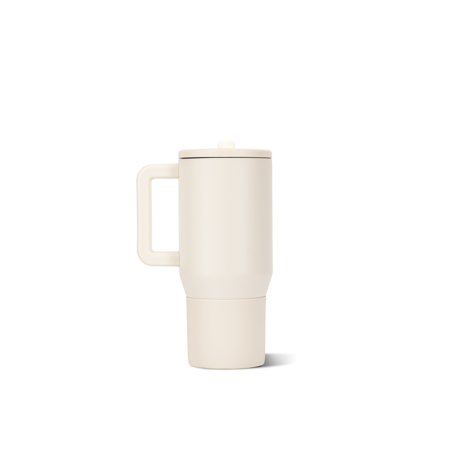 Vista posterior del vaso térmico HydroJug Traveler de 20 oz en color Cream #color_Cream