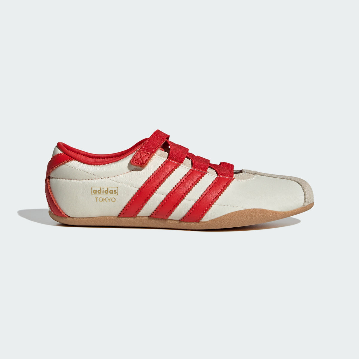 adidas Tokyo Mary Jane Shoes para mujer, vista lateral #color_ADI Cream White / Red / Gold Metallic