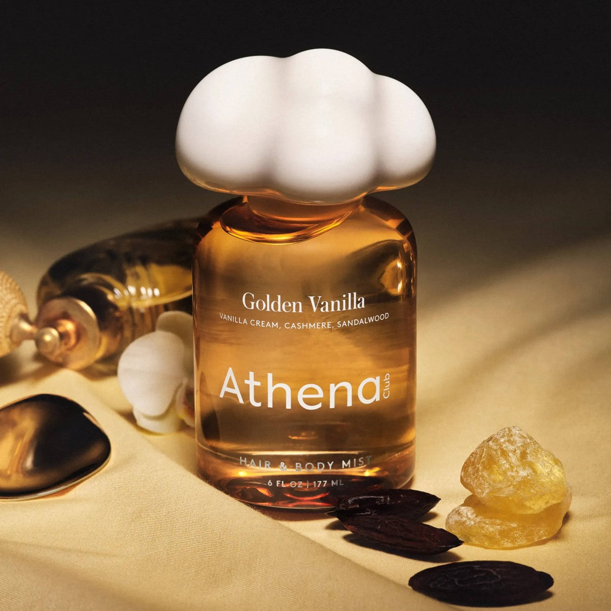 Athena Club Hair & Body Mist Golden Vanilla 6 fl oz notas de coco vainilla y ámbar