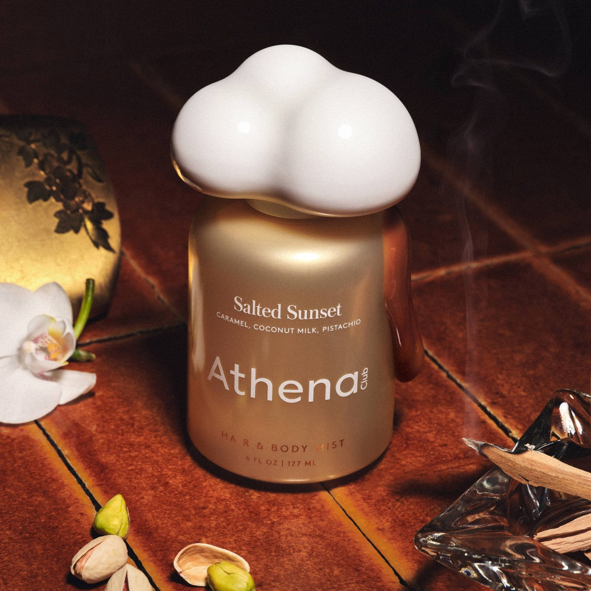 Athena Club Hair & Body Mist Salted Sunset 6 fl oz notas de pistache y caramelo