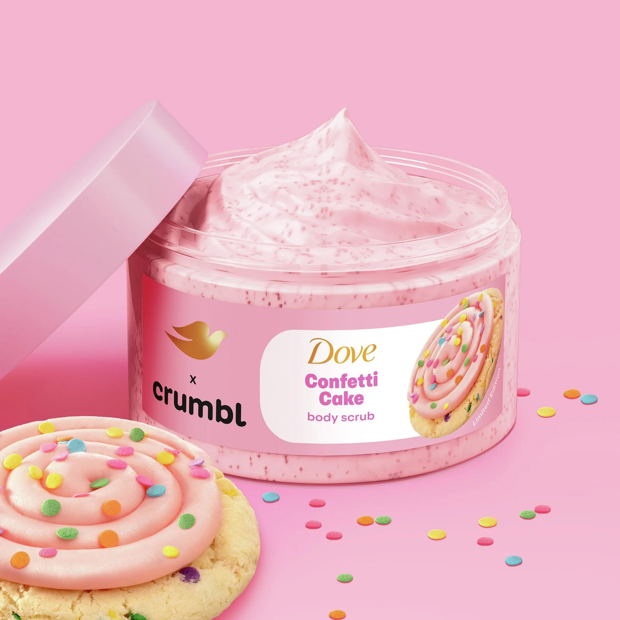 Crumbl Exfoliating Body Scrub Confetti Cake