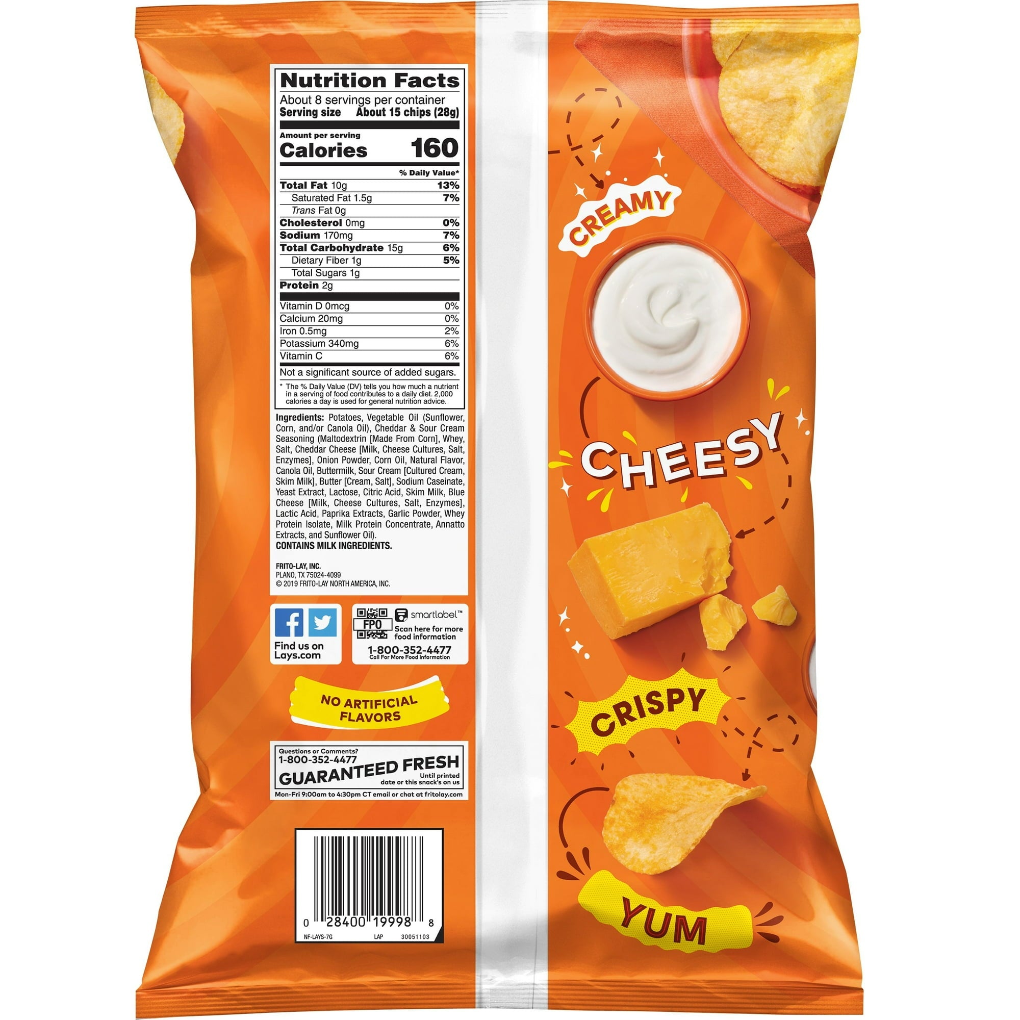 Lay's Cheddar & Sour Cream Chips Party Size