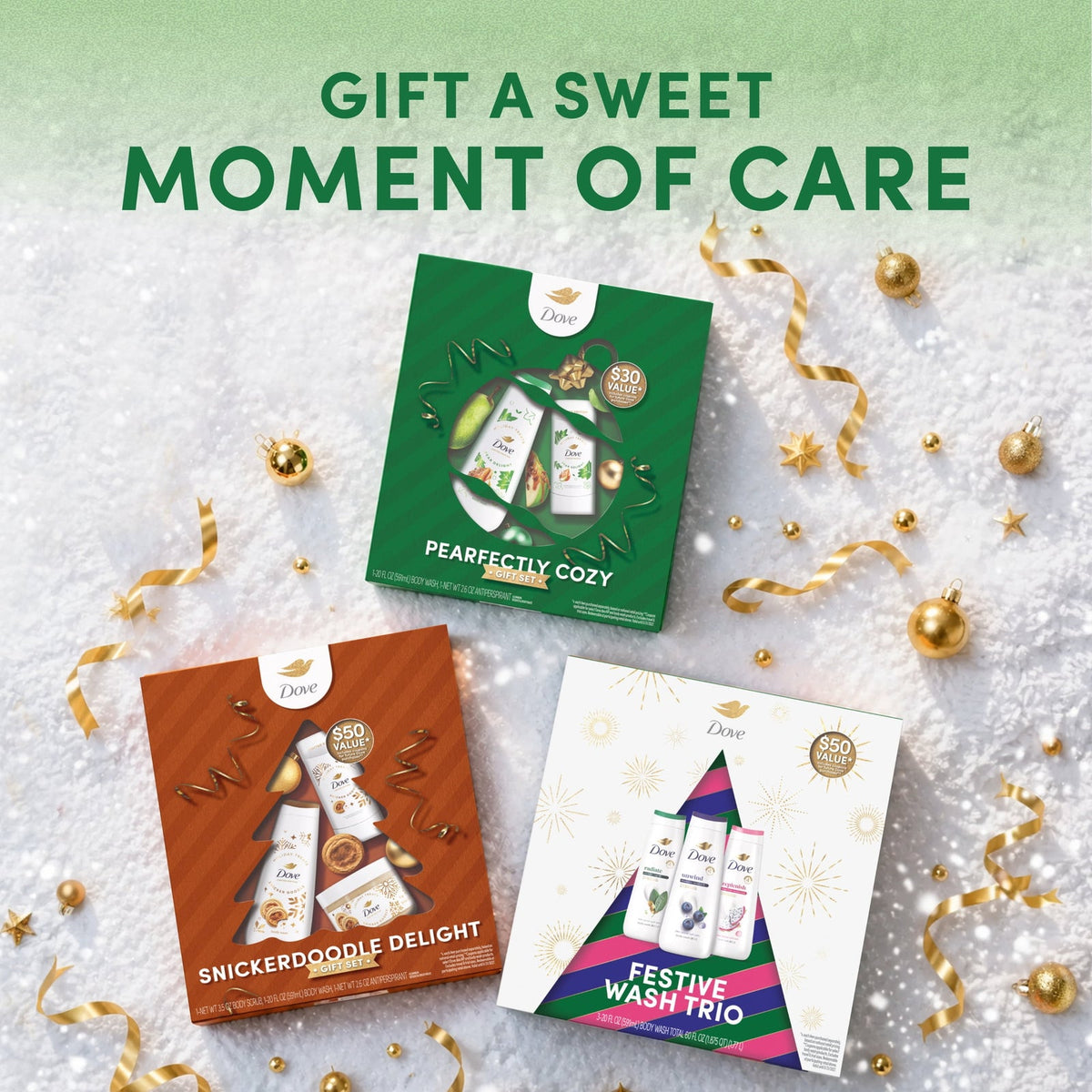 Dove Pearfectly Cozy Gift Set, fotografía 6 de 9 del set navideño