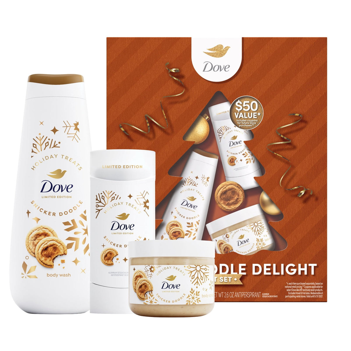 Dove Snickerdoodle Delight Gift Set, fotografía 2 de 9 del set navideño