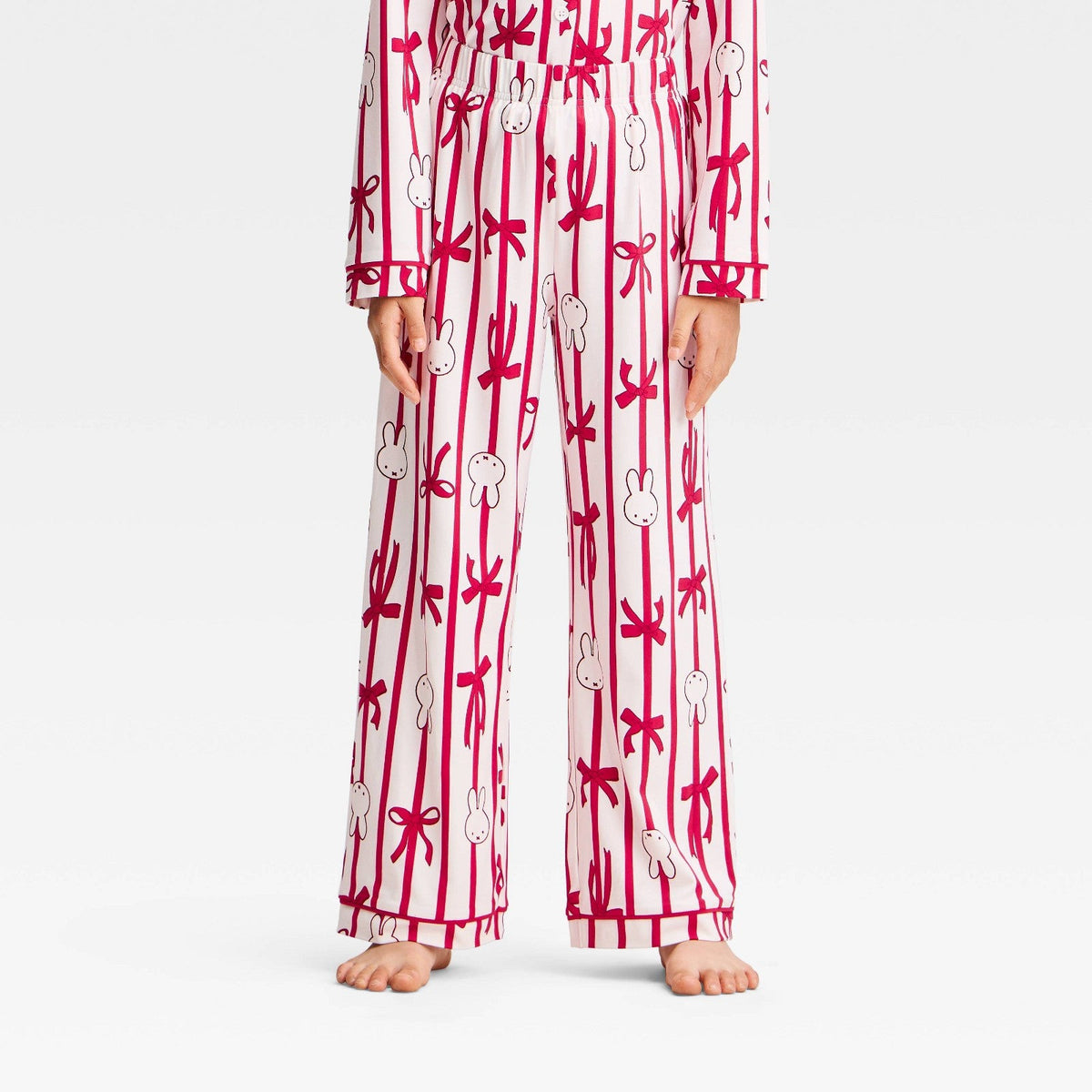 Pijama navideña Miffy para niña, conjunto de dos piezas blanco y rojo, fotografía 4 #color_White Red