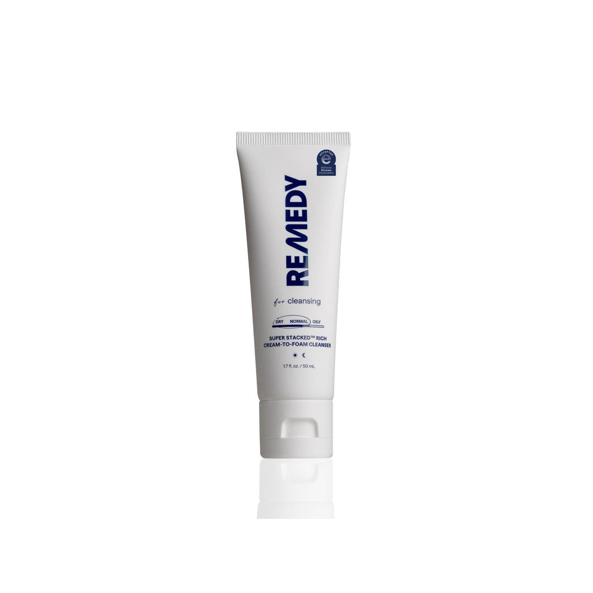 Remedy Skin Advanced Cream-to-Foam Cleanser, limpiador facial hidratante de 50 ml para piel normal a seca