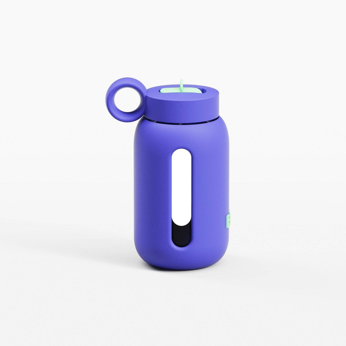 Botella Bink Navy con funda azul de silicona y cuerpo de vidrio #color_BINK Navy