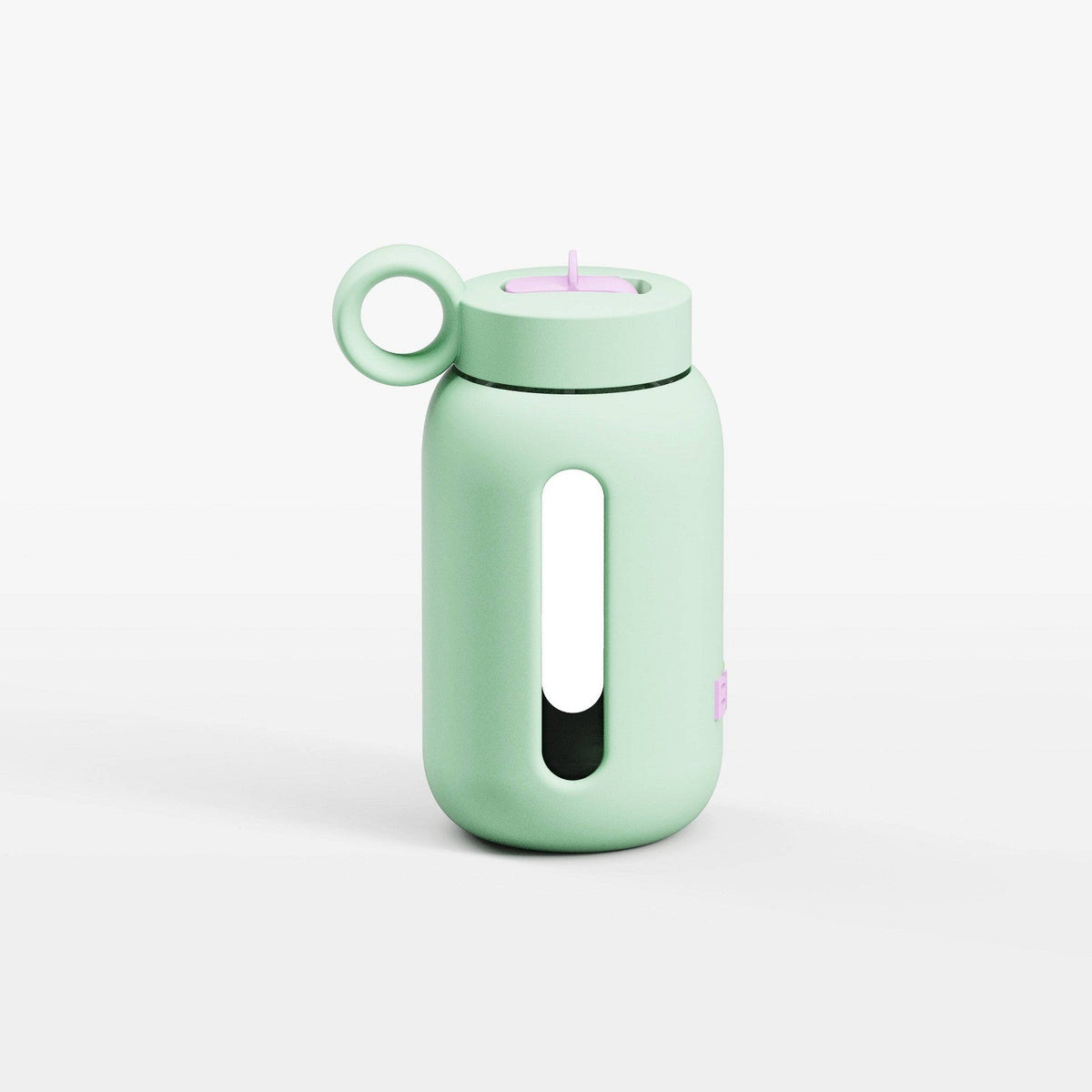 Botella Bink Sea Glass con funda protectora color menta y boquilla integrada #color_BINK Sea Glass