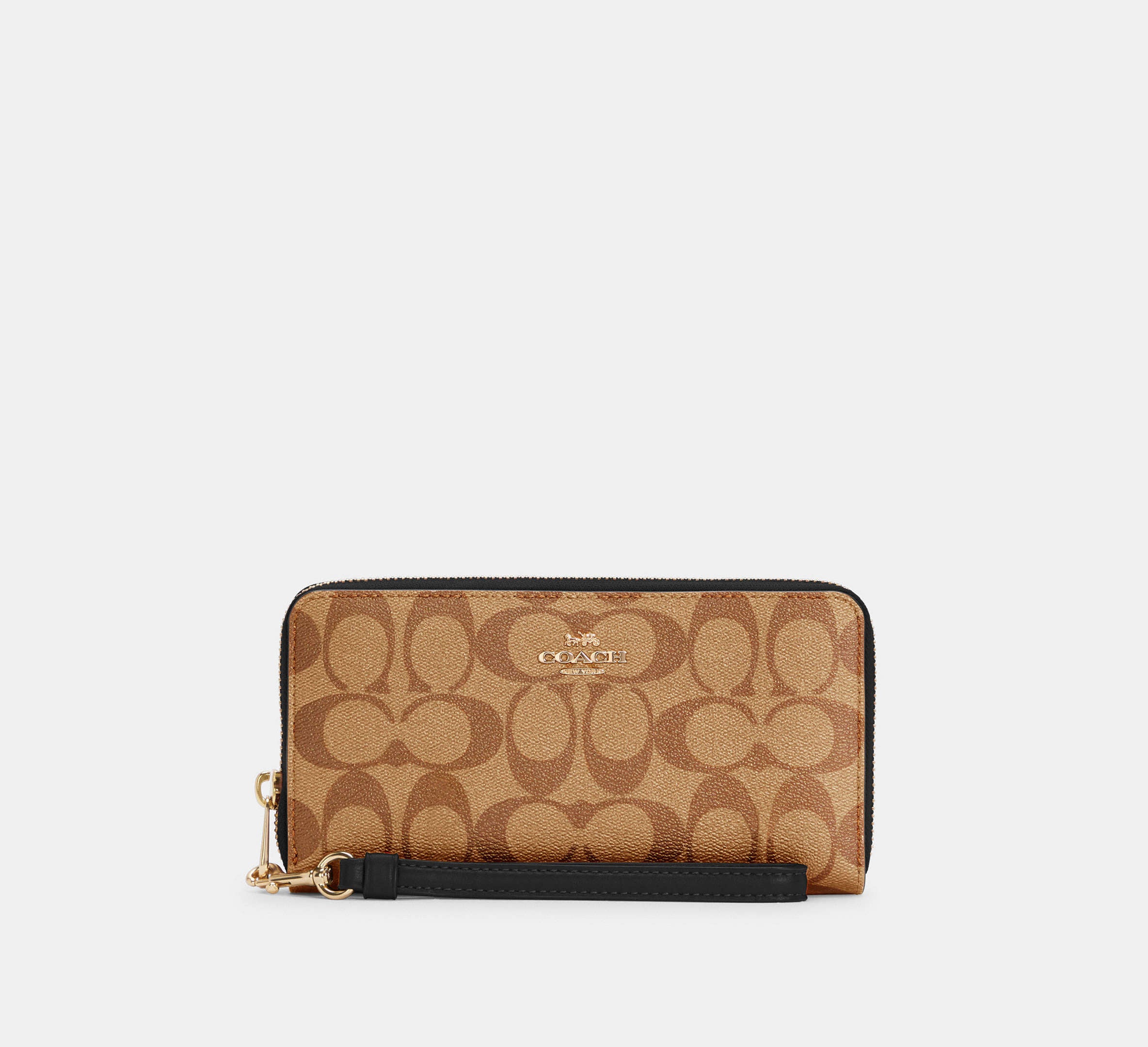 Long Zip Around Wallet In Signature Canvas
