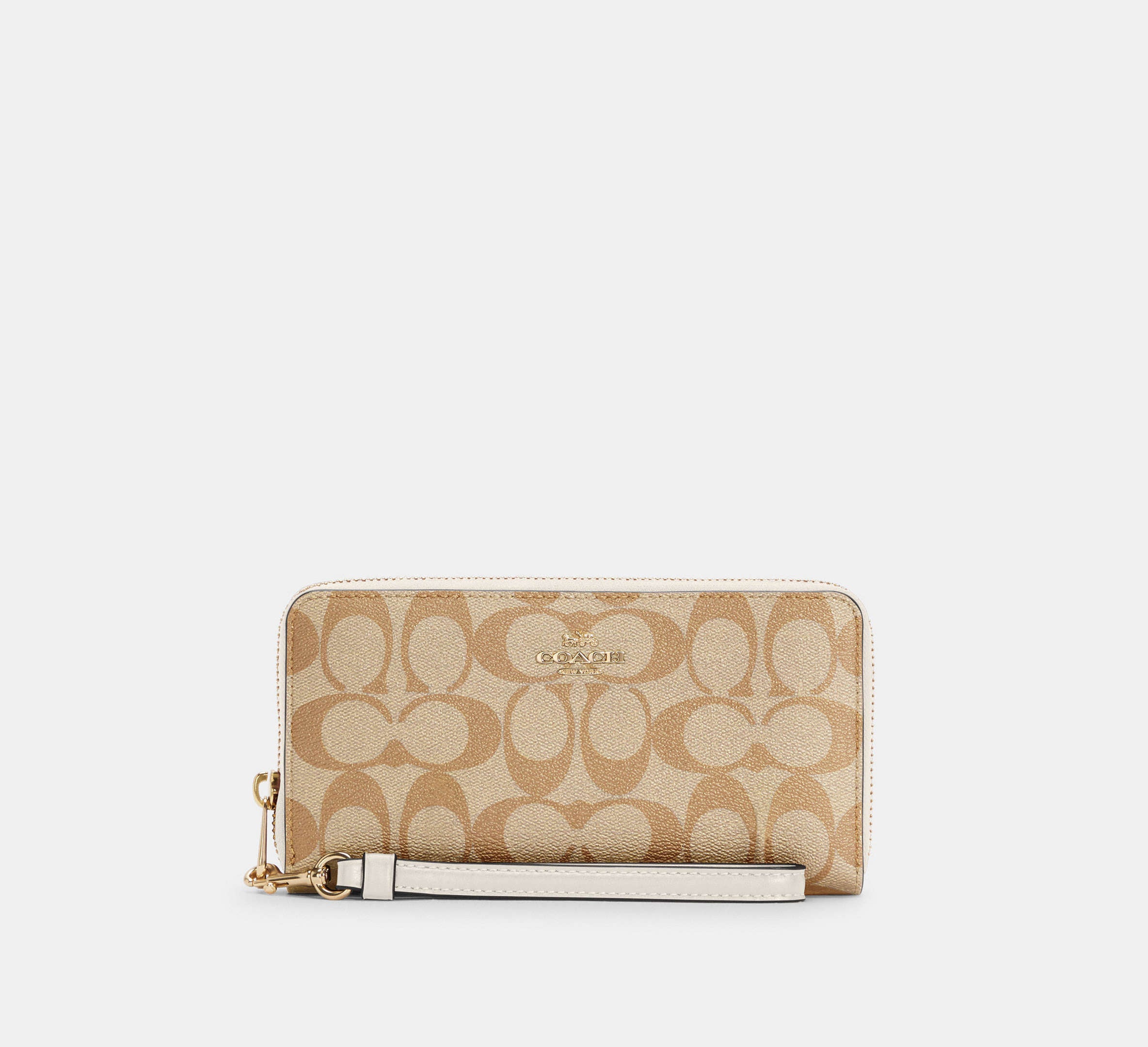 Long Zip Around Wallet In Signature Canvas