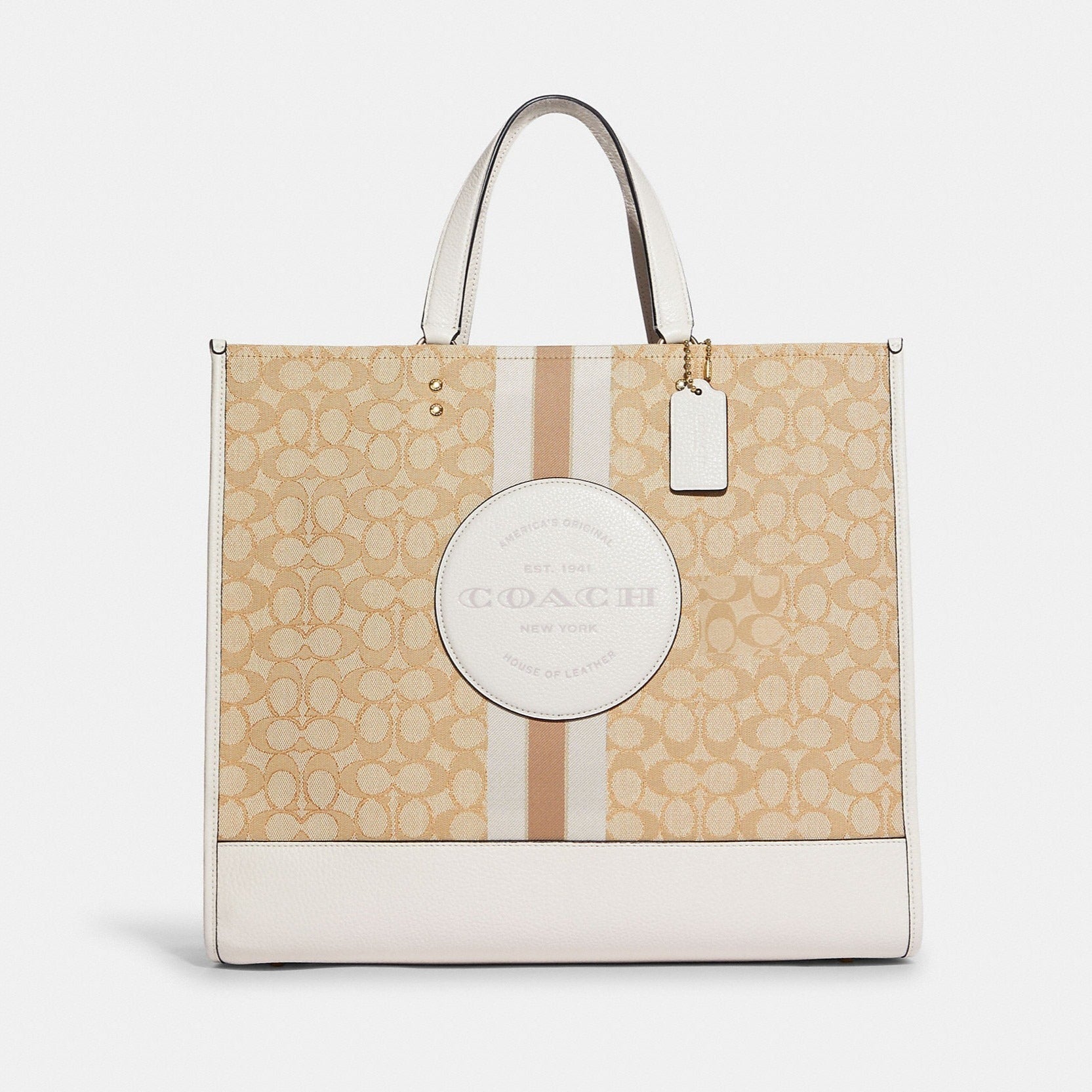 Dempsey Tote 40 In Signature Jacquard With Stripe And Coach Patch