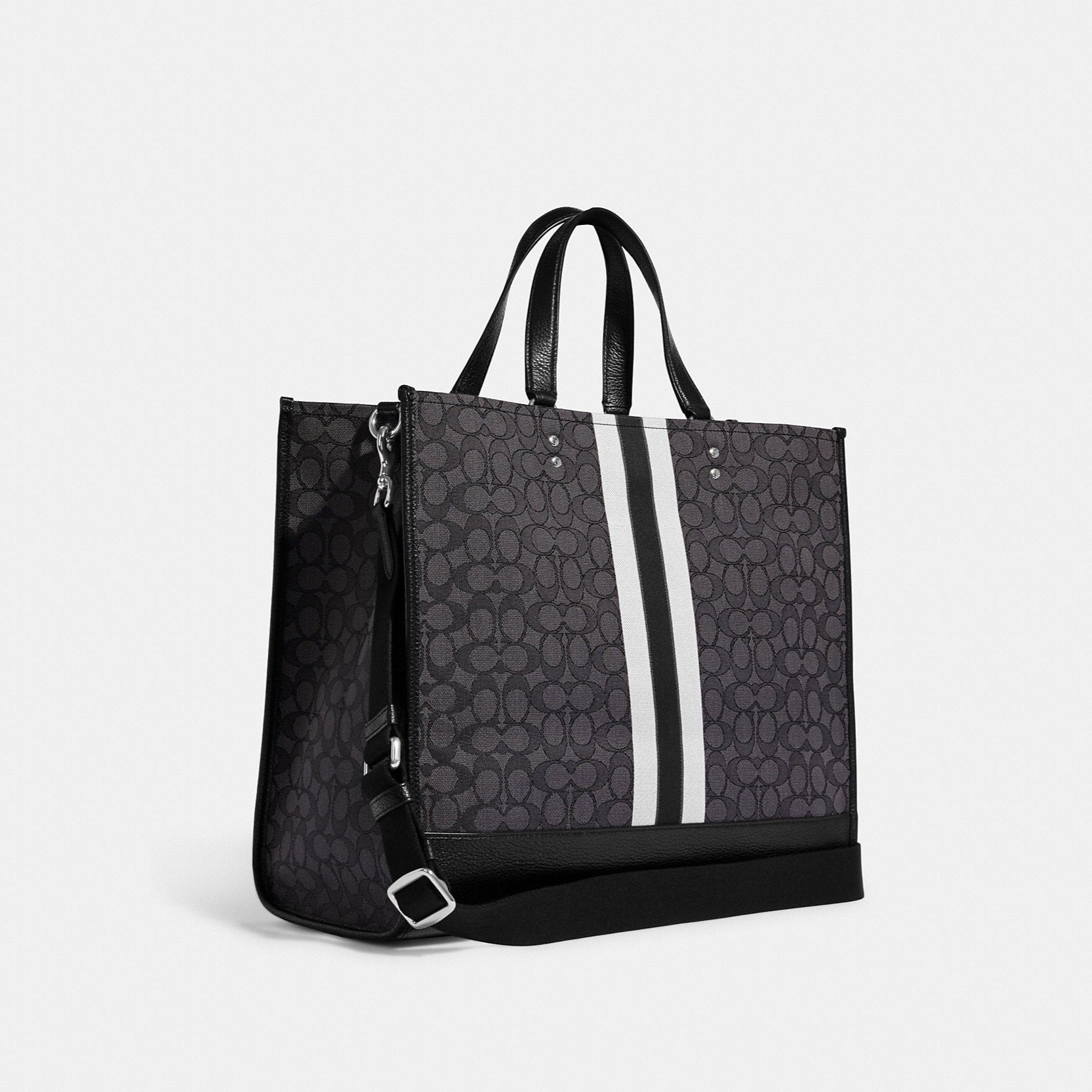 Dempsey Tote 40 In Signature Jacquard With Stripe And Coach Patch