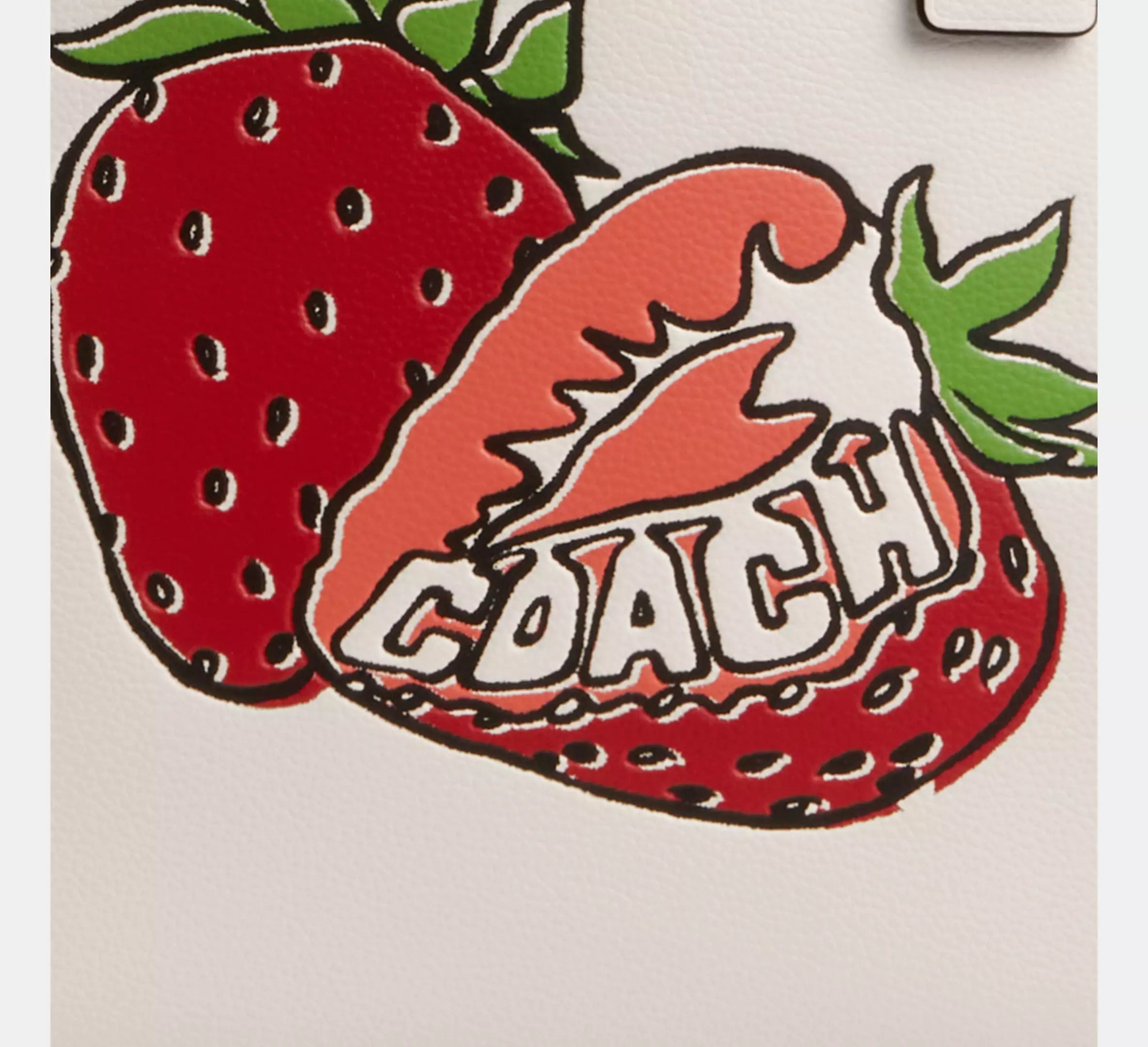 City Tote Bag With Strawberry Graphic